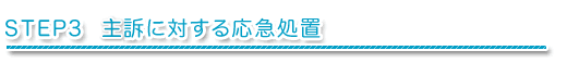 出訴に対する応急措置